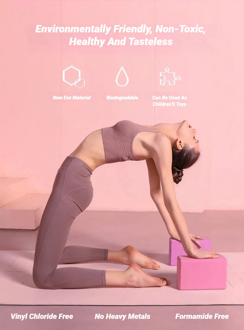 Blocos de Yoga, Tijolo de Espuma, para Pilates, Treinos, Exercícios Domésticos