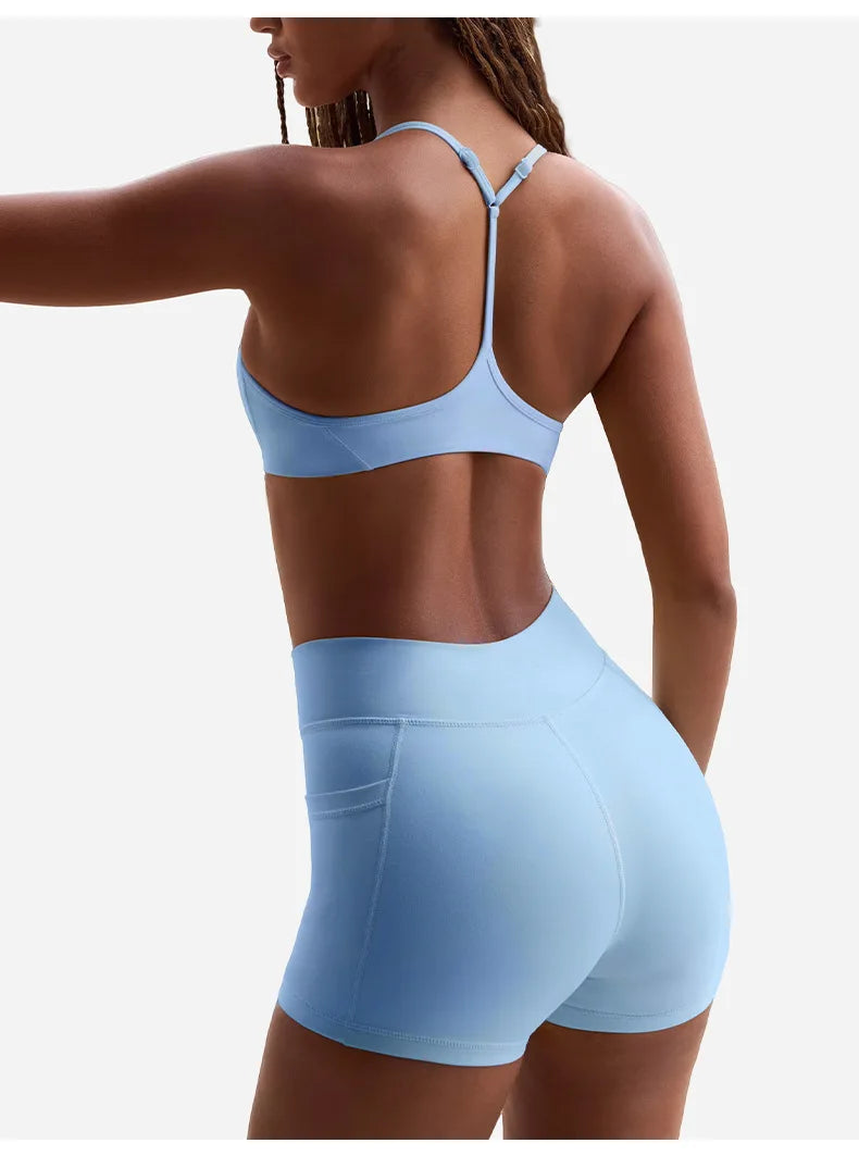 Conjunto de Yoga 2 Peças, Roupa Desportiva , Top e Short