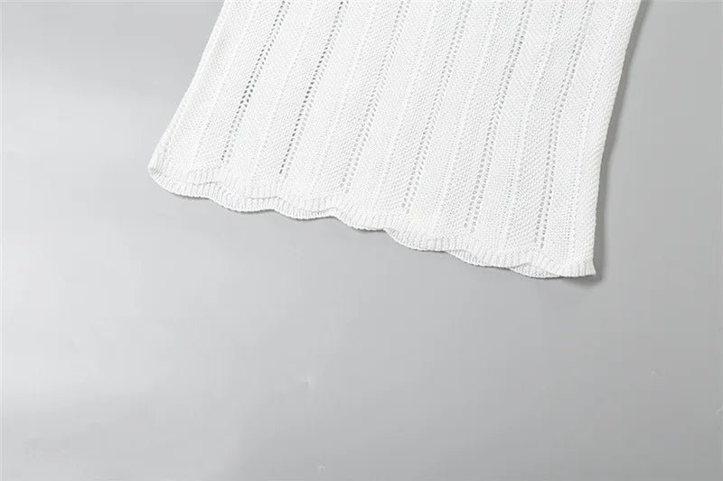 Vestido Longo, Estilo Praia Sexy, com Decote em V, Sem Mangas, Justo ao Corpo