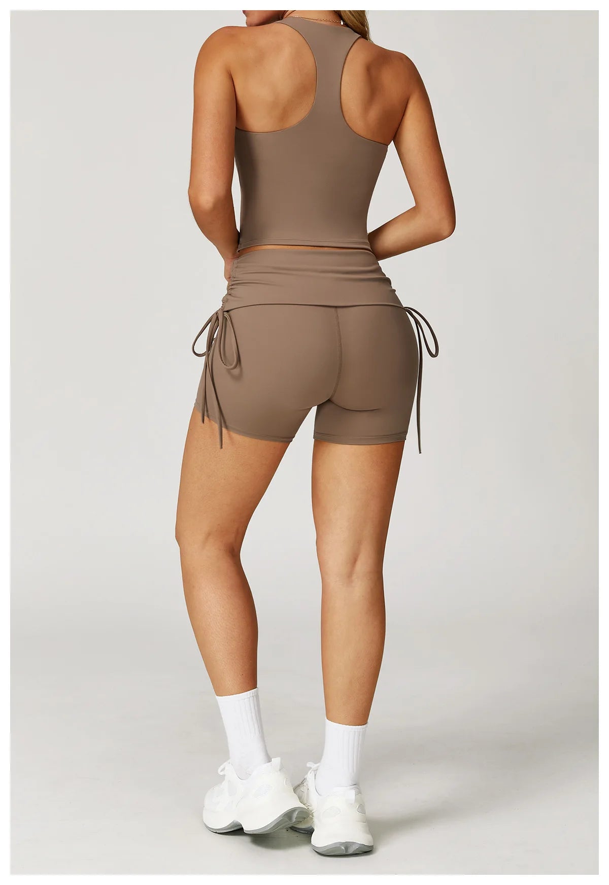 Conjunto de Yoga 2 Peças com Leggings de Cintura Alta, Sutiã Desportivo