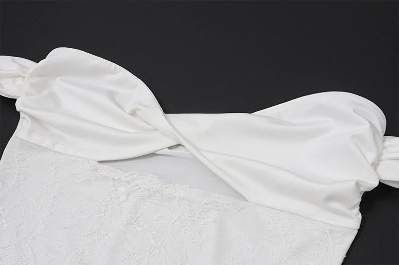 Vestido Sem Alças, Ombros à Mostra , Cintura Subida, Comprido