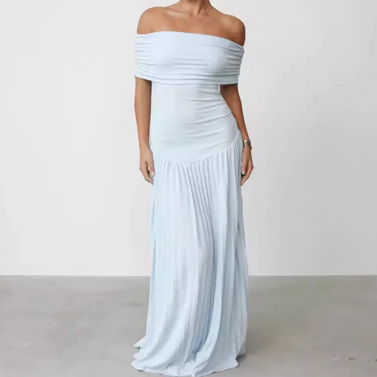 Vestido Liso, Elegante e Sexy, Ajuste Slim, Sem Alças (Strapless)