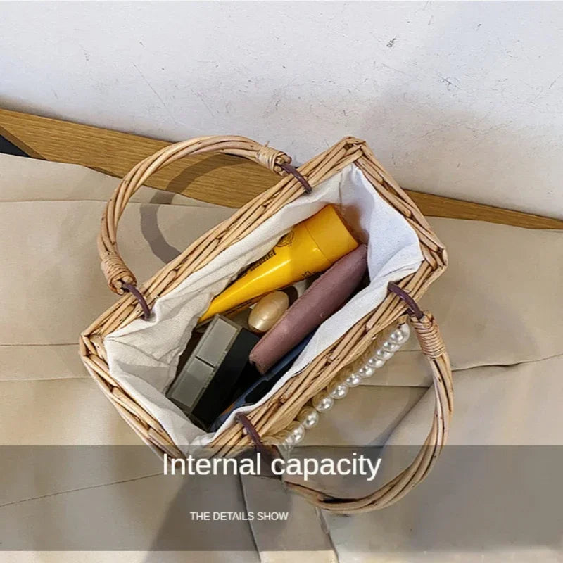 Bolsas de palha para mulher de verão