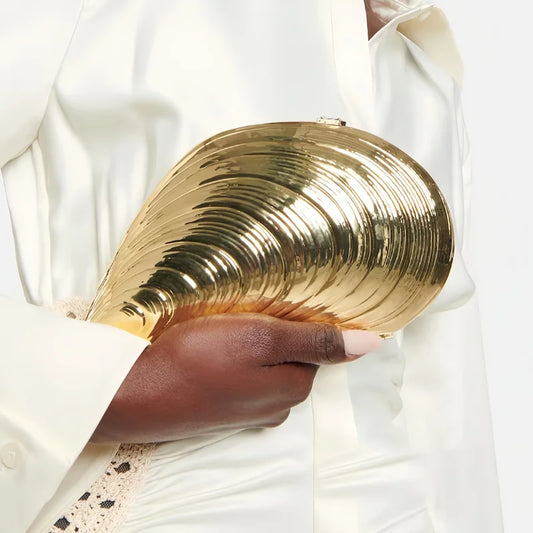 Bolsa de Mão em Forma de Concha Acrílica Bolsa