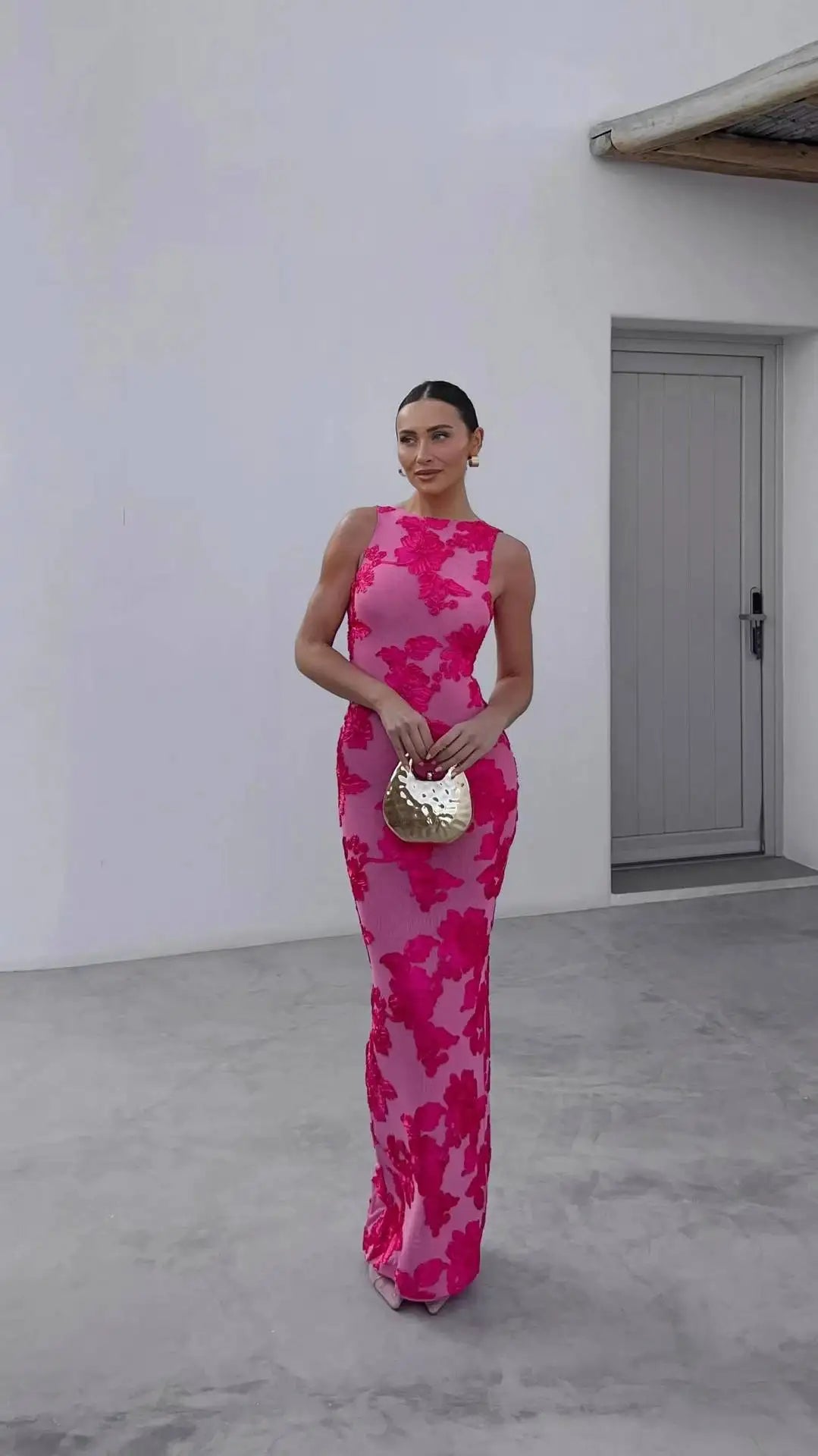 Vestido Longo Florido e Fofo, Alças Finas