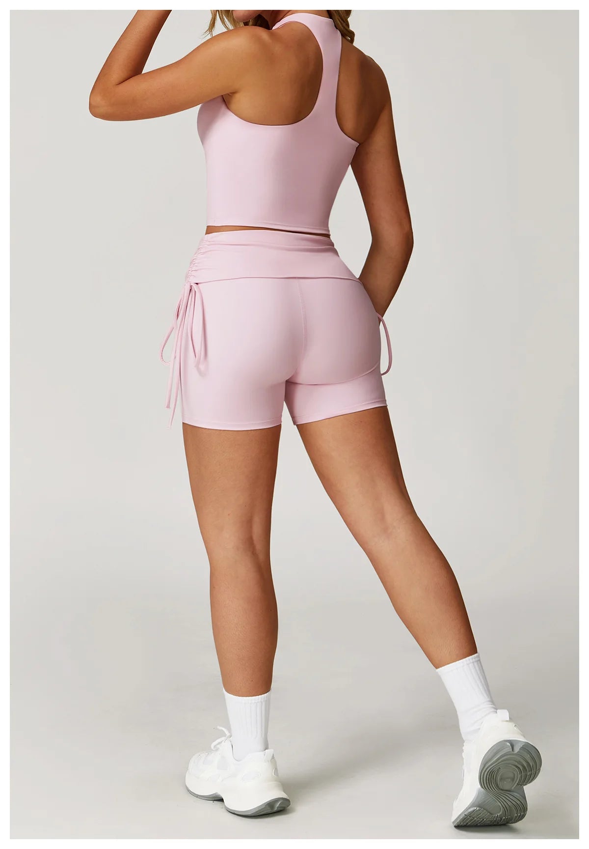Conjunto de Yoga 2 Peças com Leggings de Cintura Alta, Sutiã Desportivo