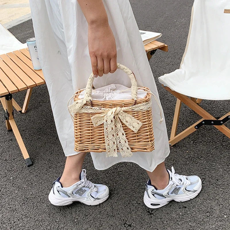 Bolsas de palha para mulher de verão