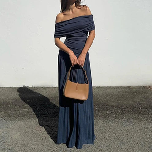Vestido Liso, Elegante e Sexy, Ajuste Slim, Sem Alças (Strapless)