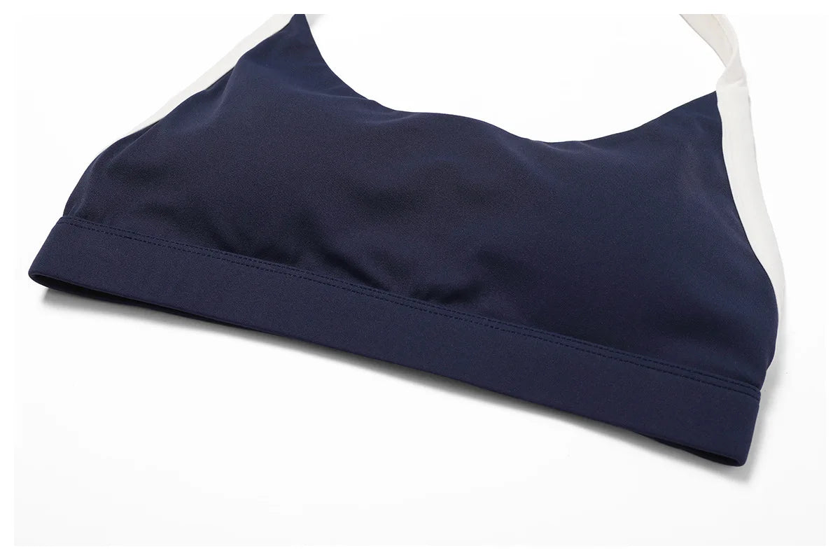 Conjunto de 2 Peças para Ginásio, Sem Costas, com Leggings de Corrida, Top de Fitness
