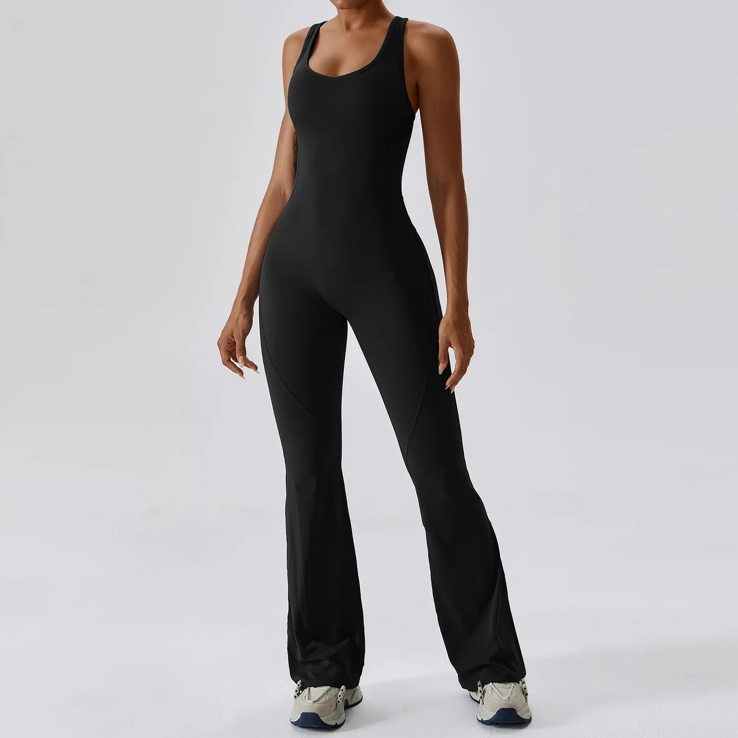 Macacão de Yoga Liso Levanta Glúteos Roupa Desportiva