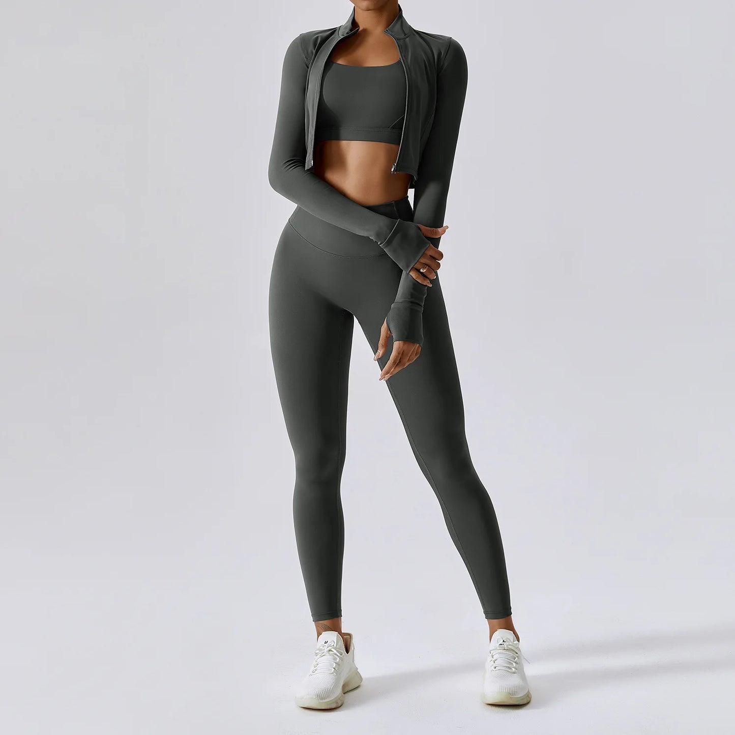 Fato de Treino 3 Peças Conjunto de Yoga