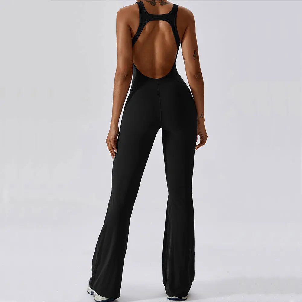 Macacão de Yoga Liso Levanta Glúteos Roupa Desportiva