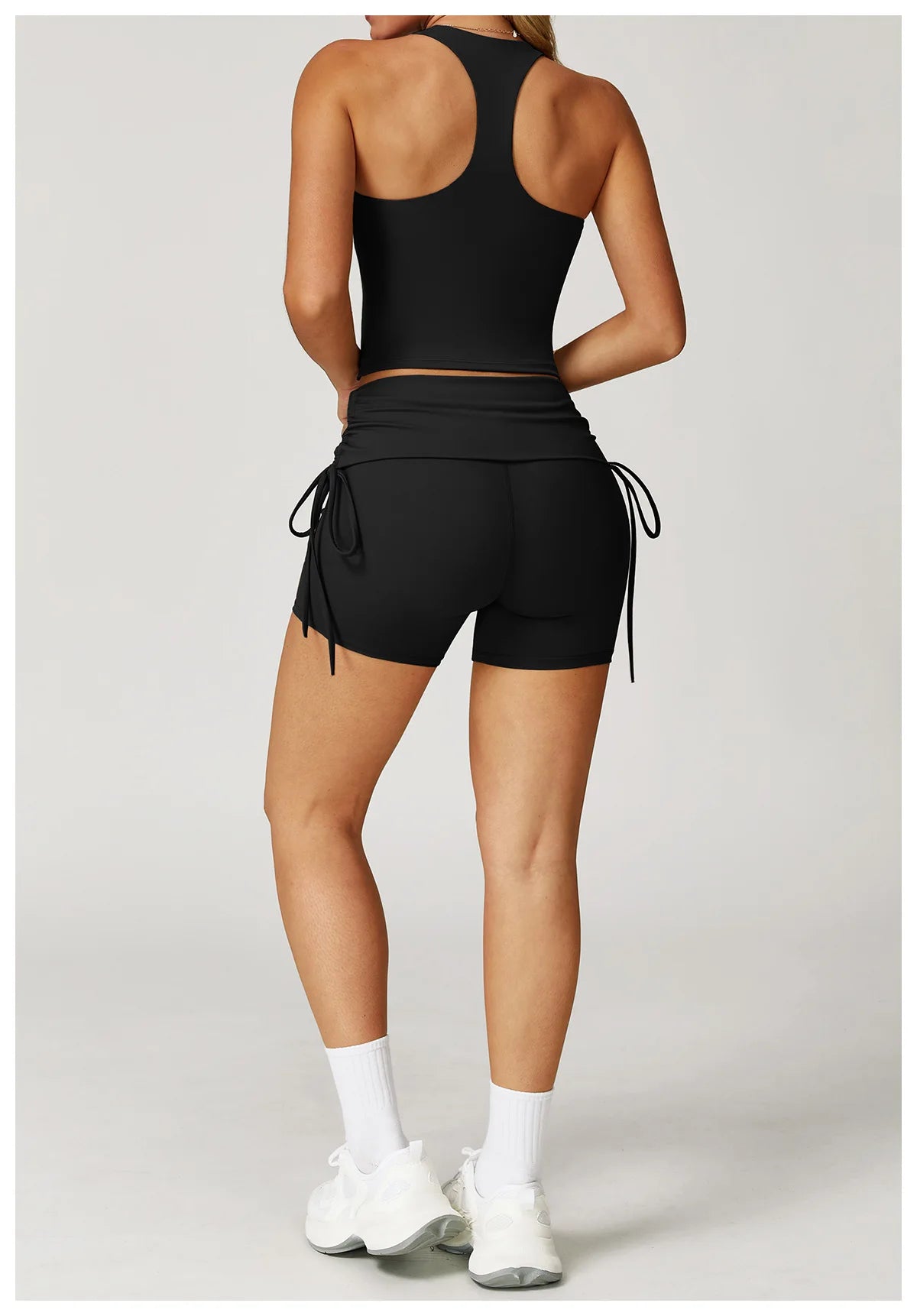 Conjunto de Yoga 2 Peças com Leggings de Cintura Alta, Sutiã Desportivo