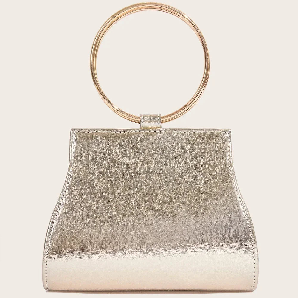 Mala com Alça de Corrente, Bolsa de Ombro Brilhante