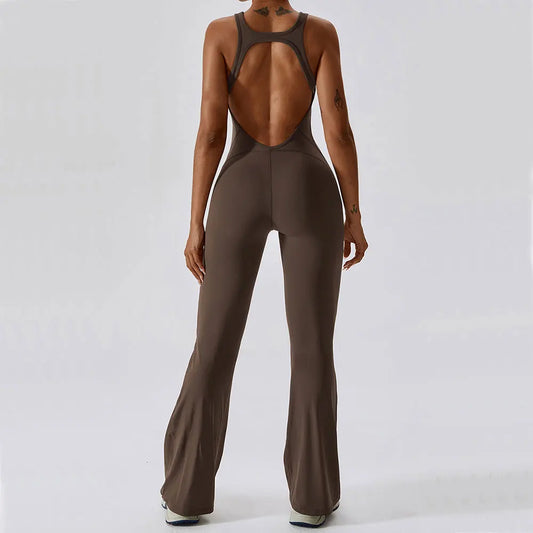 Macacão de Yoga Liso Levanta Glúteos Roupa Desportiva
