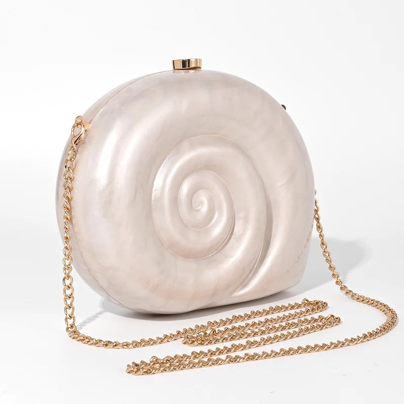 Bolsas para Mulheres Carteiras Acrílico Concha Transversal Verão Praia